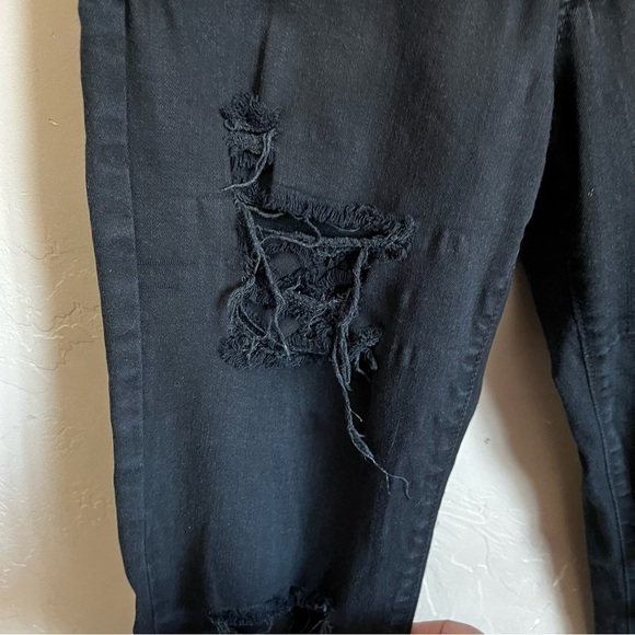 Flying Monkey Black Low Rise Distressed Skinny Denim Jeans - Picture 7 of 10